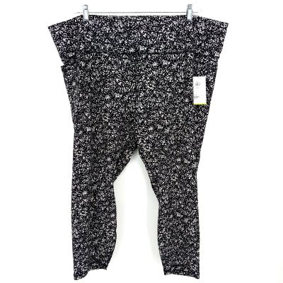 Old Navy Active Powersoft High-Waisted Crop Leggings Black White Women's Size 4X